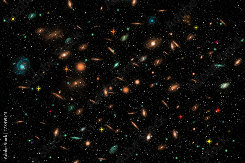 Cluster of Galaxies in deep space