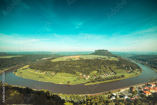 Elbe river from Konigstein castle