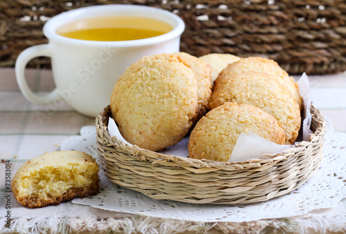 Coconut and cornmeal biscuits