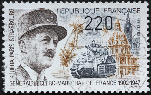 Timbre France Général Leclerc