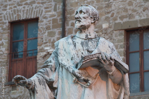Closeup view of the Statue of Pierluigi da Palestrina