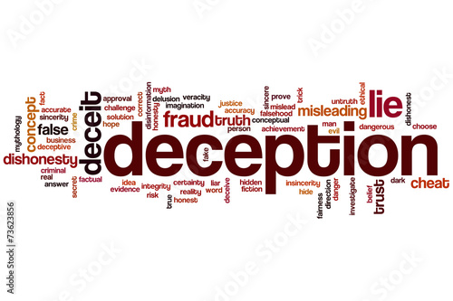 Deception word cloud