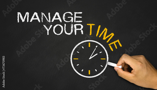 manage your time concept on blackboard