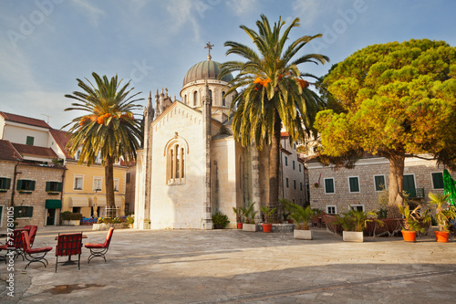 the historic center of Herceg Novi, Montenegro