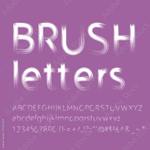 Letters painted with brush