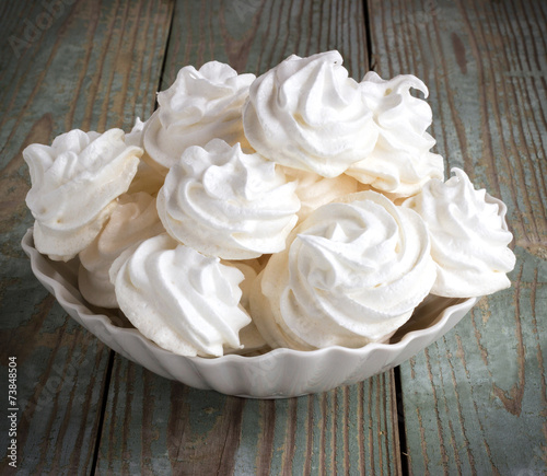 meringue on the plate