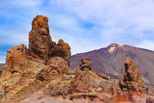 Rock at volcano Teide in Tenerife island - Canary