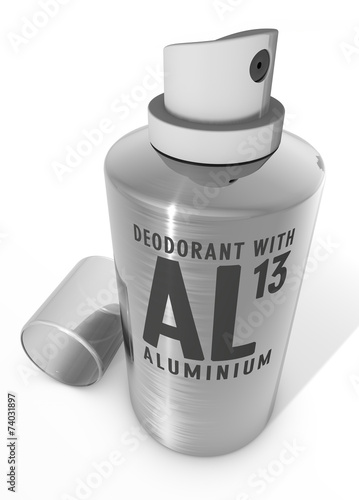 Deodorant spray with aluminium