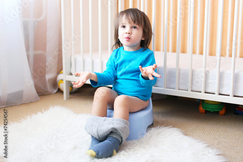 Little boy on potty