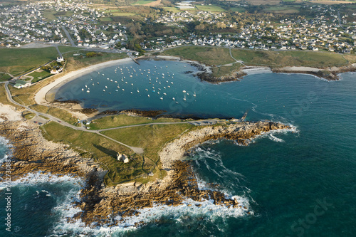 Lampaul-Plouarzel , Bretagne Finistère vue du ciel