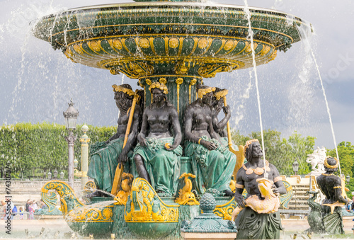 Fountain in Place de la Concorde - Paris, France