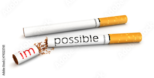 3d stop smoking concept