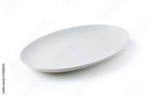 white plate isolated on white background