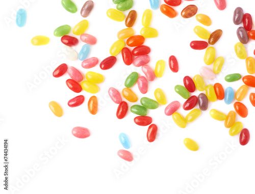 Multiple jelly bean candy sweets composition