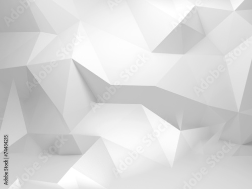 Streszczenie białe tło 3d z wielokąta wzorem