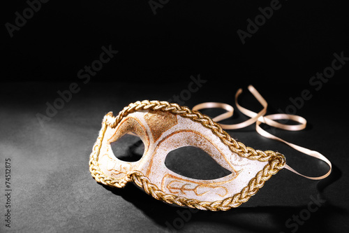 Beautiful carnival mask isolated on black