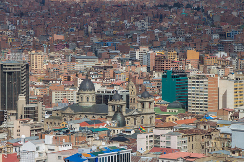 Plaza Murillo Presidential Palace and Cathedral La Paz Bolivia