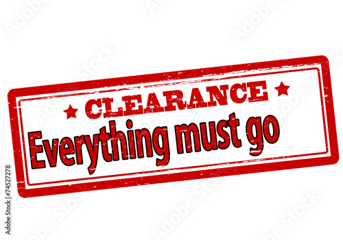 Clearance everything must go