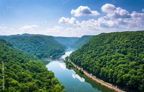 View of the New River from Hawk's Nest State Park, West Virginia