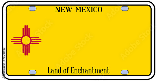 New Mexico State License Plate