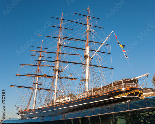 View of the Cutty Sark in London