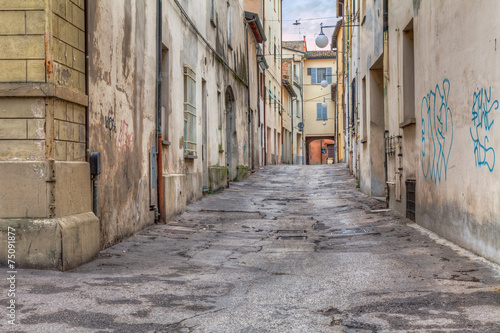 narrow alley in the old town