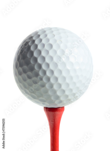 Golf ball on a tee