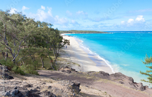 plage de sable blanc à l'Anse Ally, île Rodrigues