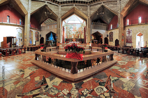 Interior of the Basilica of the Annunciation in Nazareth