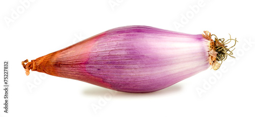 Banana onion shallot isolated on white background