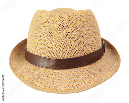 Straw hat isolated on white