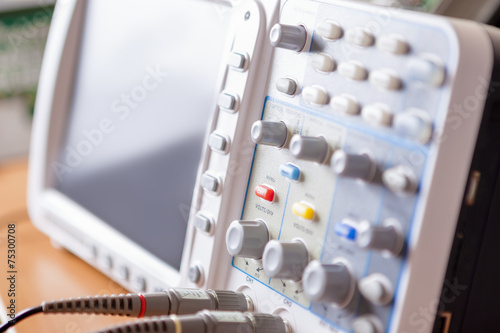 Closeup of Professional Laboratory Oscillograph