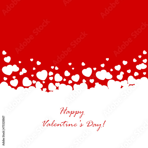Red background with white hearts