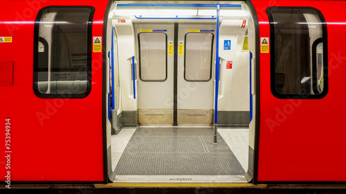 Inside view of London Underground, Tube Station