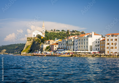 beautiful coastline in Slovenia near Piran