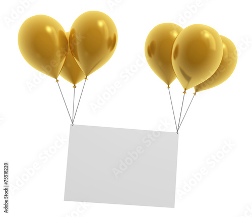 Ballon Gold Schild