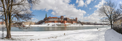Wawel zimą - panorama