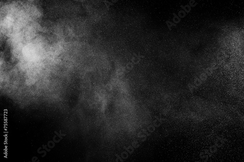 abstract white powder explosion