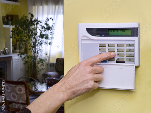 Pushing Alarm. Home security