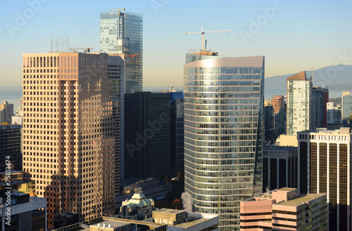 Vancouver financial district, from Harbour Centre, Vancouver, BC