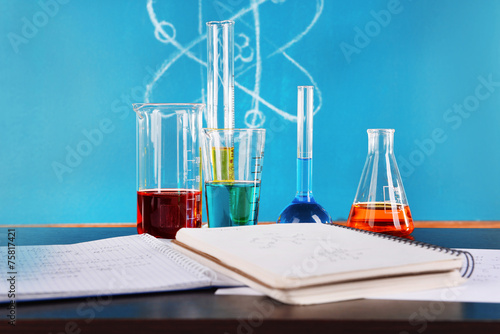 Glassware with chemical agent
