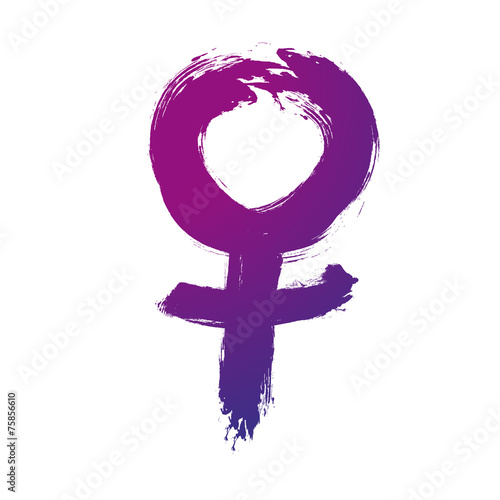 Weltfrauentag, Venus, Symbol,Pinselstrich, frei,Vektor