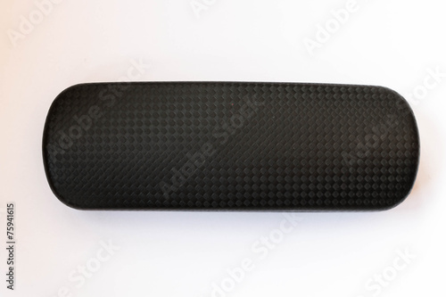 Glasses' case on white background