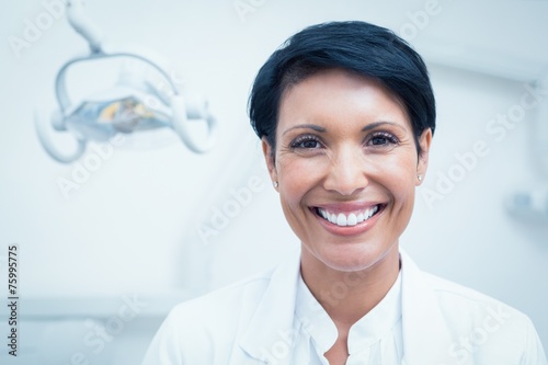 Close up portrait of female dentist