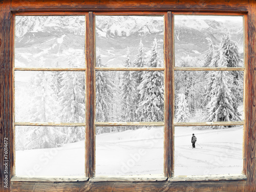 Fensterblick Winterlandschaft