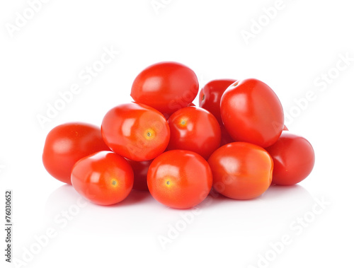 cherry tomatoes isolated on white background.