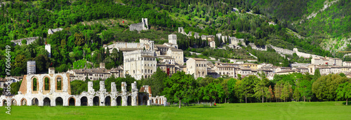 panorama of Gubbio - medieval town in Umbria, Italy