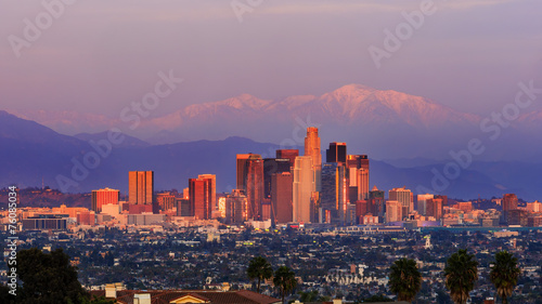 Classical view of Los Angeles Downtown