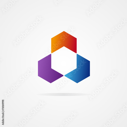 Abstract hexagon design