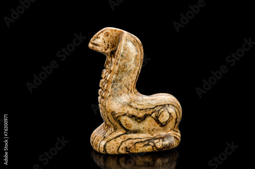Picture jasper snake statuette